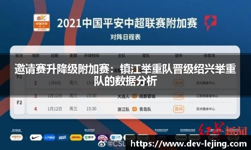 邀请赛升降级附加赛：镇江举重队晋级绍兴举重队的数据分析