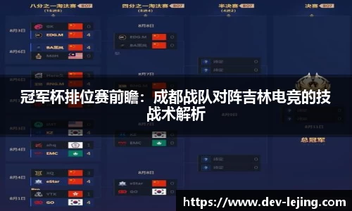 冠军杯排位赛前瞻：成都战队对阵吉林电竞的技战术解析
